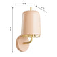 TOV Furniture Kuli Conical Shade Wall Sconce With Brass Accents in Blush Finish