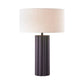 TOV Furniture Latur Iron Base Table Lamp With Cream Drum Shade in Gray Finish