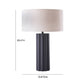 TOV Furniture Latur Iron Base Table Lamp With Cream Drum Shade in Gray Finish