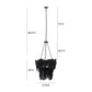 TOV Furniture Porto Beaded Chandelier in Black Finish