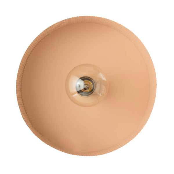 TOV Furniture Round Bare Bulb Wall Sconce in Blush Finish