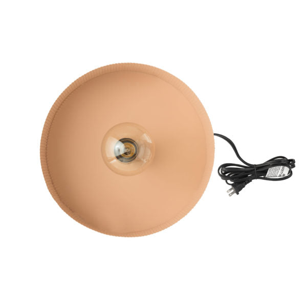 TOV Furniture Round Bare Bulb Wall Sconce in Blush Finish