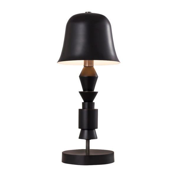 TOV Furniture Serengeti Wood Base Table Lamp in Black Finish