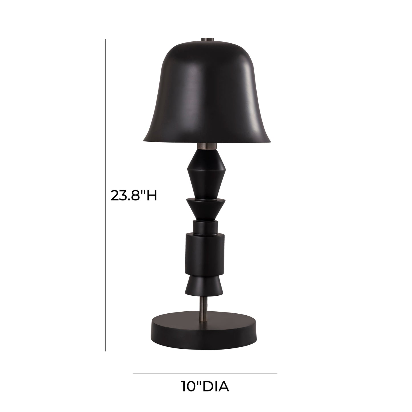 TOV Furniture Serengeti Wood Base Table Lamp in Black Finish