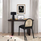 TOV Furniture Shelby Rafia Rattan Table Lamp in Black Finish