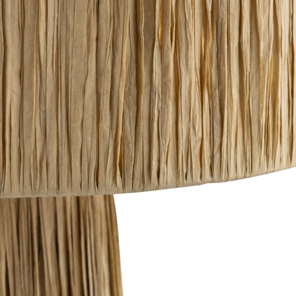 TOV Furniture Shelby Rafia Rattan Table Lamp in Natural Finish