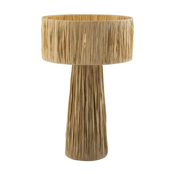 TOV Furniture Shelby Rafia Rattan Table Lamp in Natural Finish