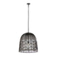 TOV Furniture Tessa Large Cage Pendant Light in Black Finish