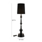 TOV Furniture Yaretzi Iron Base Floor Lamp With Black Silhouette Shade