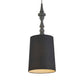 TOV Furniture Yaretzi Iron Base Pendant Light With Black Silhouette Shade