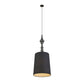 TOV Furniture Yaretzi Iron Base Pendant Light With Black Silhouette Shade