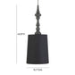 TOV Furniture Yaretzi Iron Base Pendant Light With Black Silhouette Shade