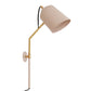 TOV Furniture Zaphire Wall Sconce With Blush Conical Shade and Angular Brass Neck