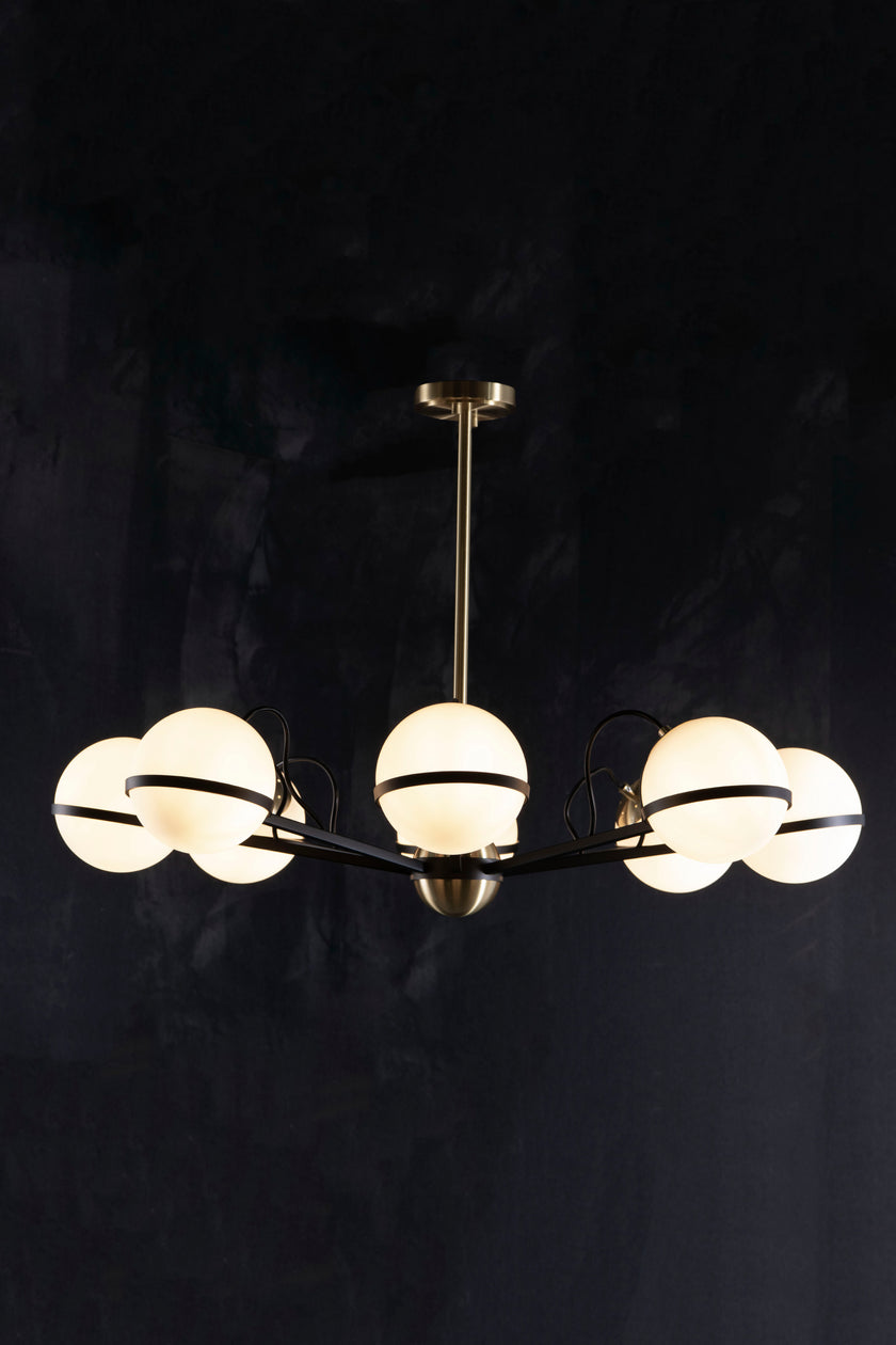The Vault Alba Milk Glass Globe Chandelier