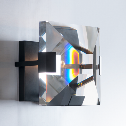 The Vault Anise Glass Wall Sconce - Matte Black