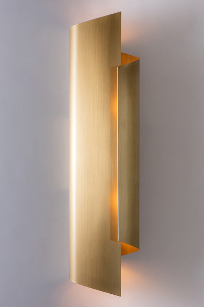 The Vault Behn Wall Sconce - Satin Brass