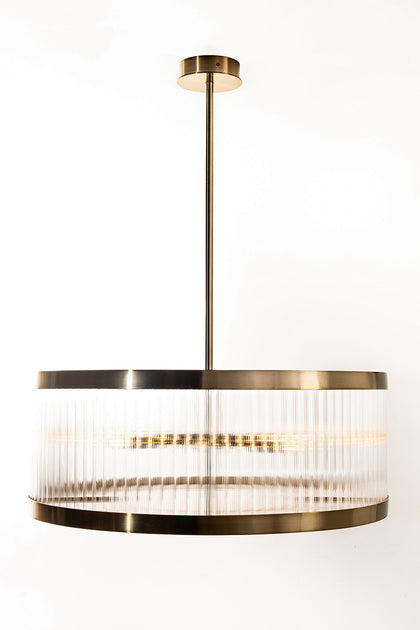 The Vault Bradford Satin Brass Round Pendant
