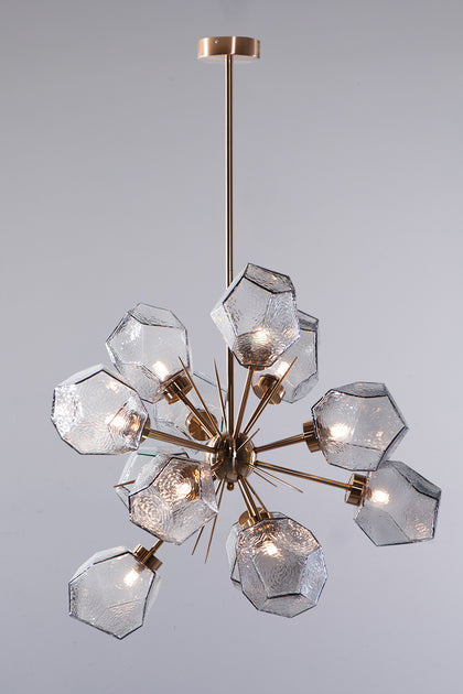 The Vault Cicero Starburst Chandelier - Smoker Geode