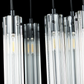 The Vault Eden Staggered Matte Black Multi Spot Glass Chandelier