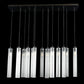 The Vault Eden Staggered Matte Black Multi Spot Glass Chandelier