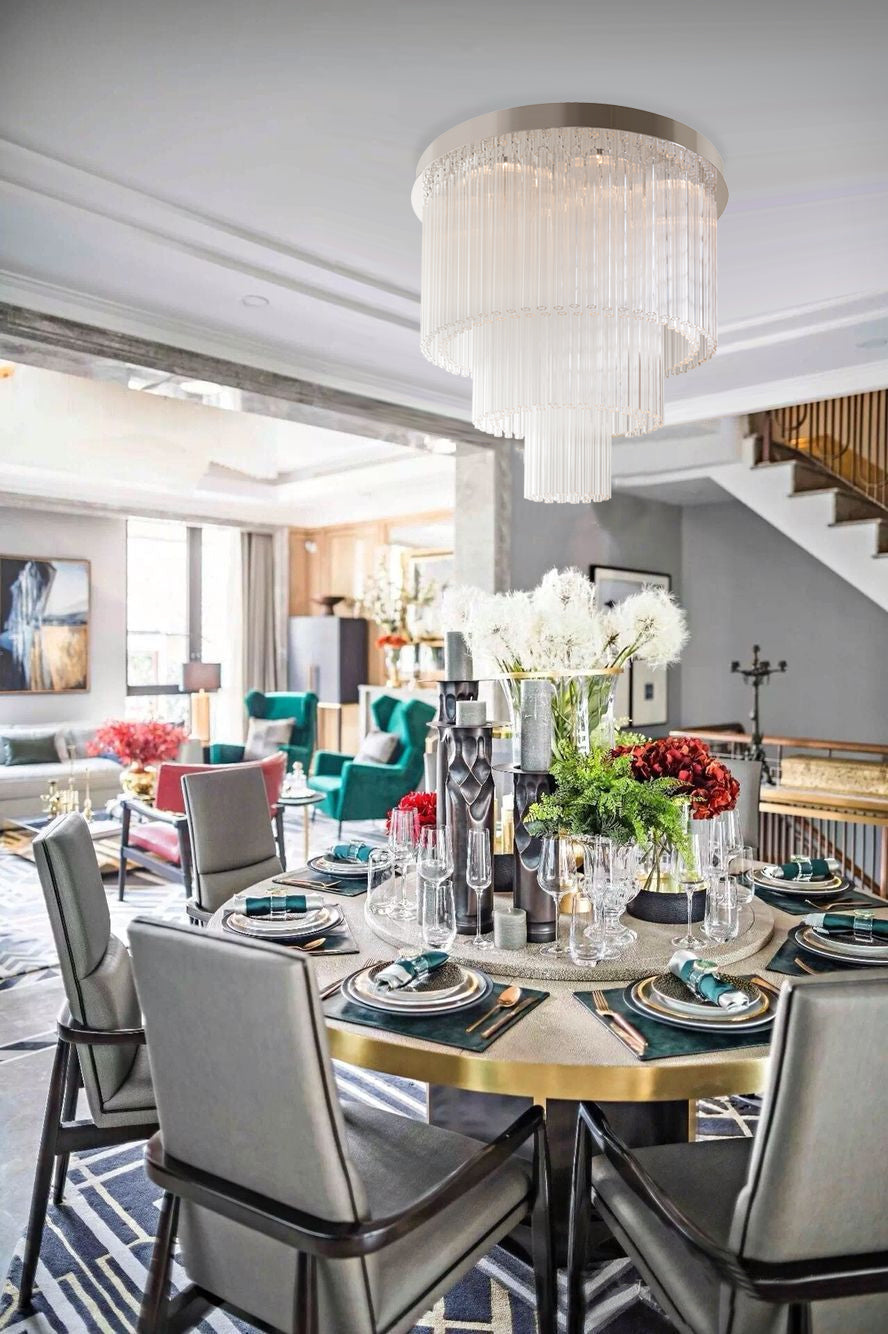 The Vault Jade Glass Chandelier