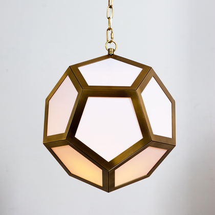 The Vault Lamont Antique Pendant Light - Satin Brass