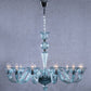 The Vault Marcella Venetian Blue Glass Chandelier