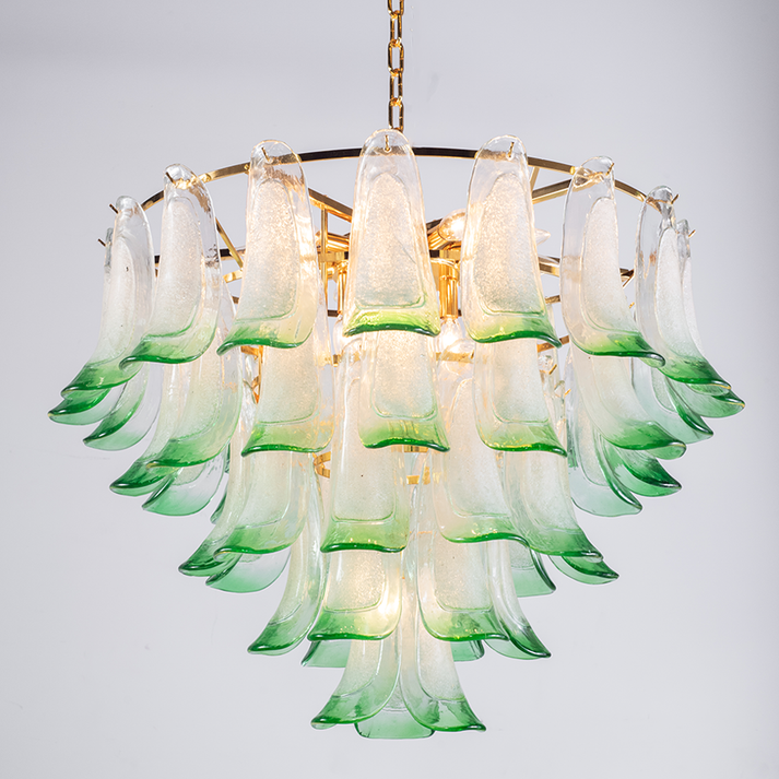 The Vault Marielle Mid Century Green Petal Chandelier