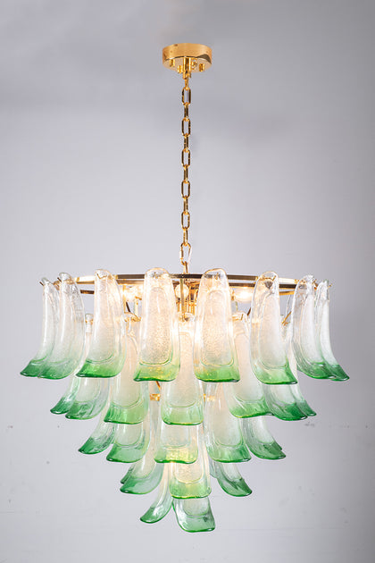 The Vault Marielle Mid Century Green Petal Chandelier