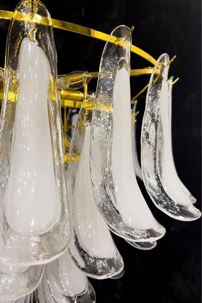 The Vault Marielle Mid Century White Petal Chandelier
