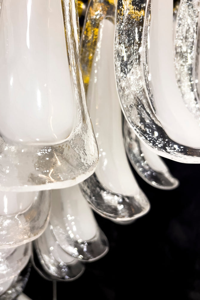 The Vault Marielle Mid Century White Petal Chandelier