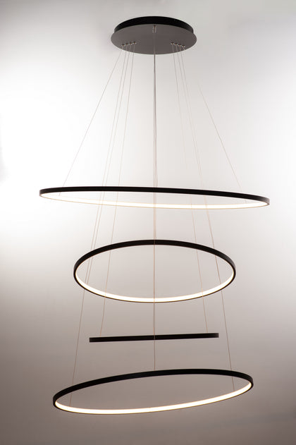 The Vault Quentin Hoop Chandelier - Satin Brass