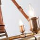 The Vault Redford Leather Round Chandelier