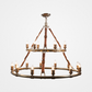 The Vault Redford Leather Round Chandelier