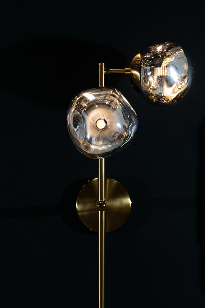 The Vault Rhome II Right Facing Wall Sconce - Satin Brass