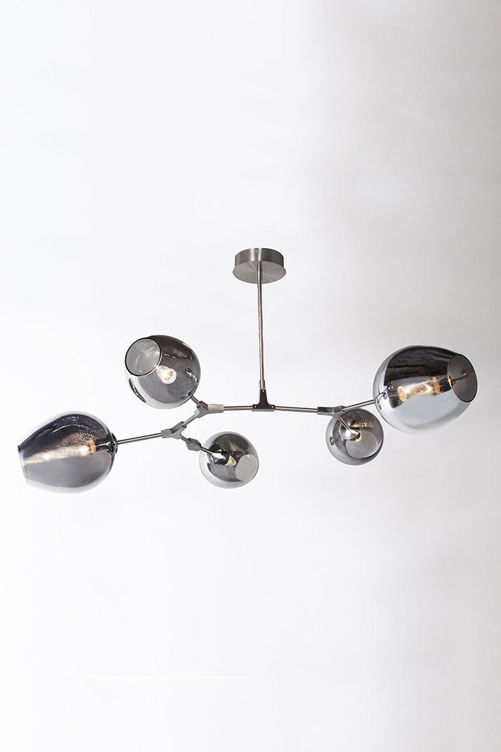 The Vault Rhome Sputnik Acid Black Frame & Mirror Glass Chandelier