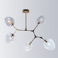 The Vault Rhome Sputnik Stainless Steel Frame & Clear Glass Chandelier