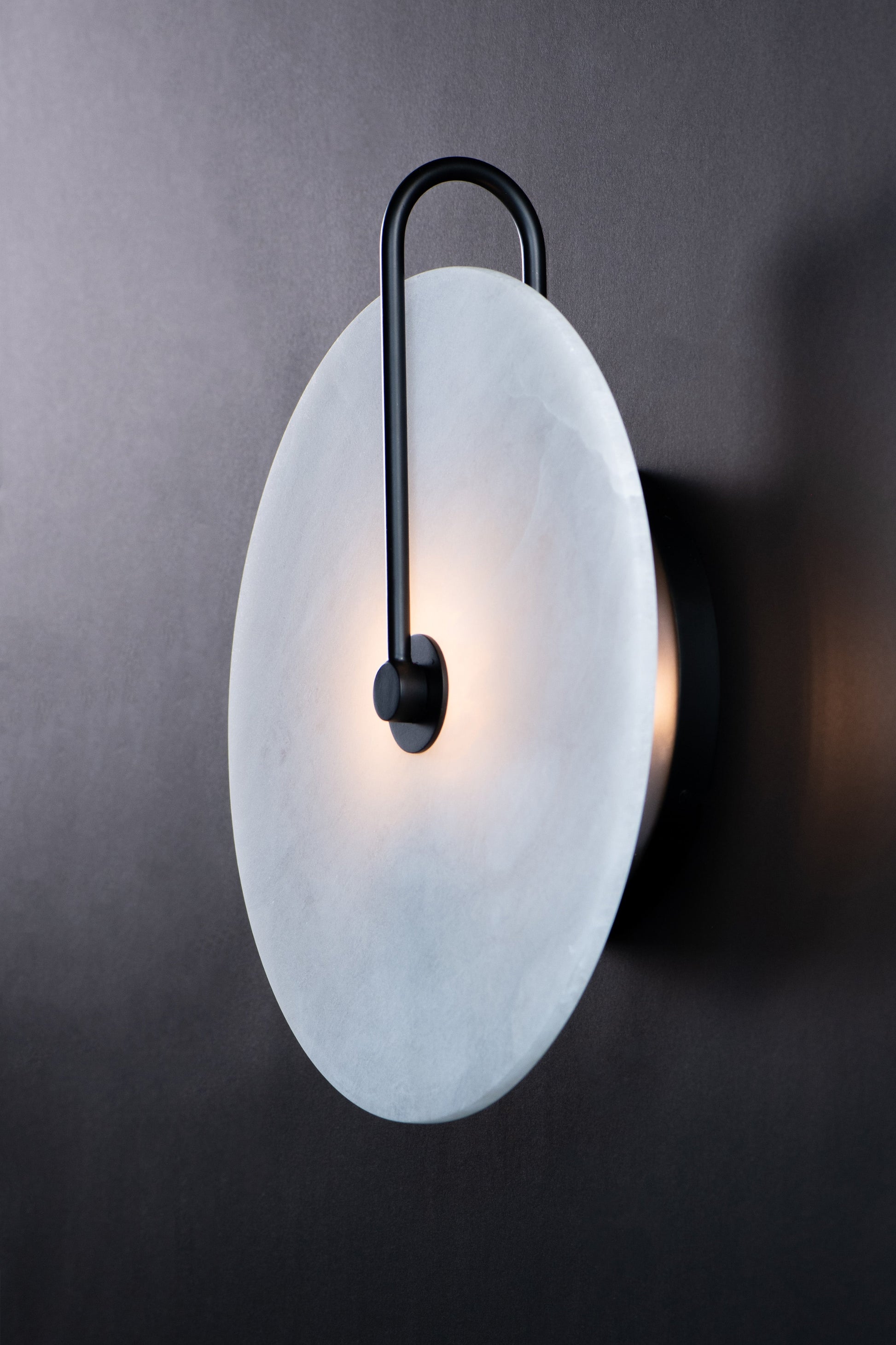 The Vault Rylan Alabaster Moon Wall Sconce