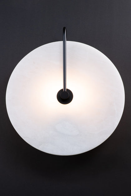 The Vault Rylan Alabaster Moon Wall Sconce