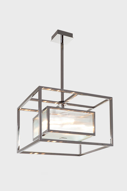 The Vault Upton Geometric Stainless Steel Chandelier