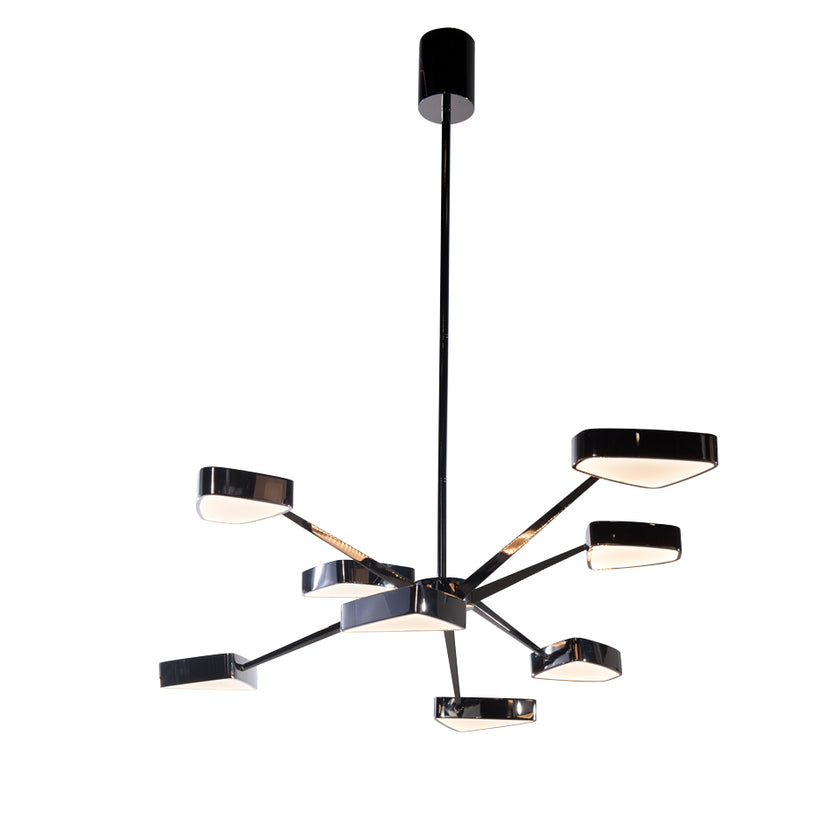 The Vault Ursa Black Chrome Contemporary Retro Chandelier
