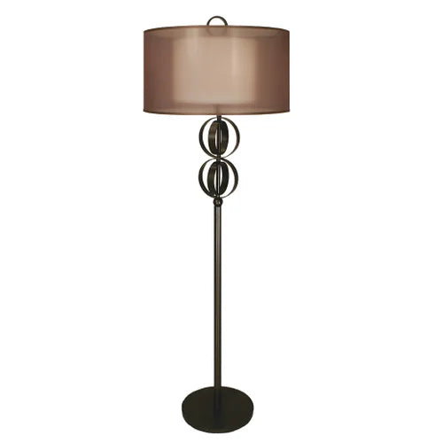 Thumprints Compass Mahogany Bronze Floor Lamp