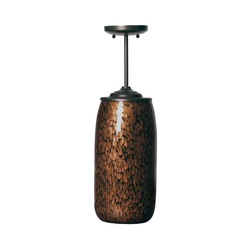 Thumprints Galaxy Black and Gold Glitter Glass Pendant Lamp