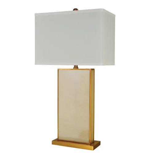 Thumprints Grecian Satin Brass Table Lamp
