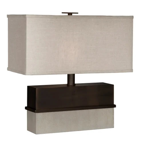 Thumprints Piedmont Natural Linen Hardback Table Lamp