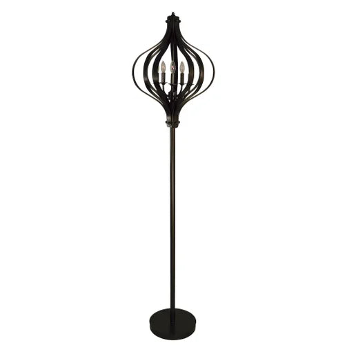 Thumprints Priscilla Mahogany Bronze Floor Lamp