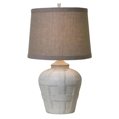Thumprints Seagrove Tan Linen Hardback Table Lamp