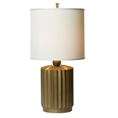 Thumprints Starburst Brushed Gold Table Lamp