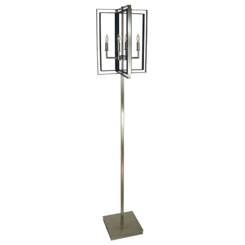 Thumprints Symmetry Polished Nickel Floor Lamp