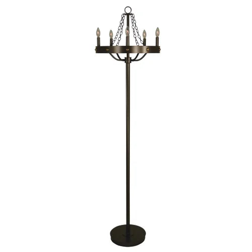 Thumprints Warwick Mahogany Bronze Metal Chandelier Style Floor Lamp